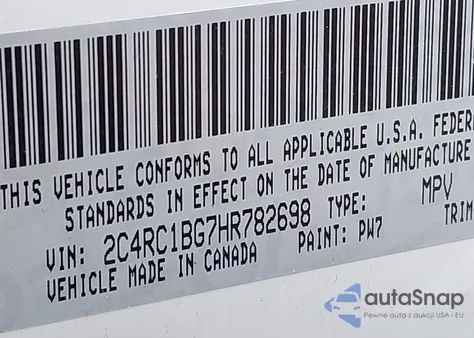 2017 Chrysler Pacifica Touring-L from USA, damaged, VIN 2C4RC1BG7HR782698